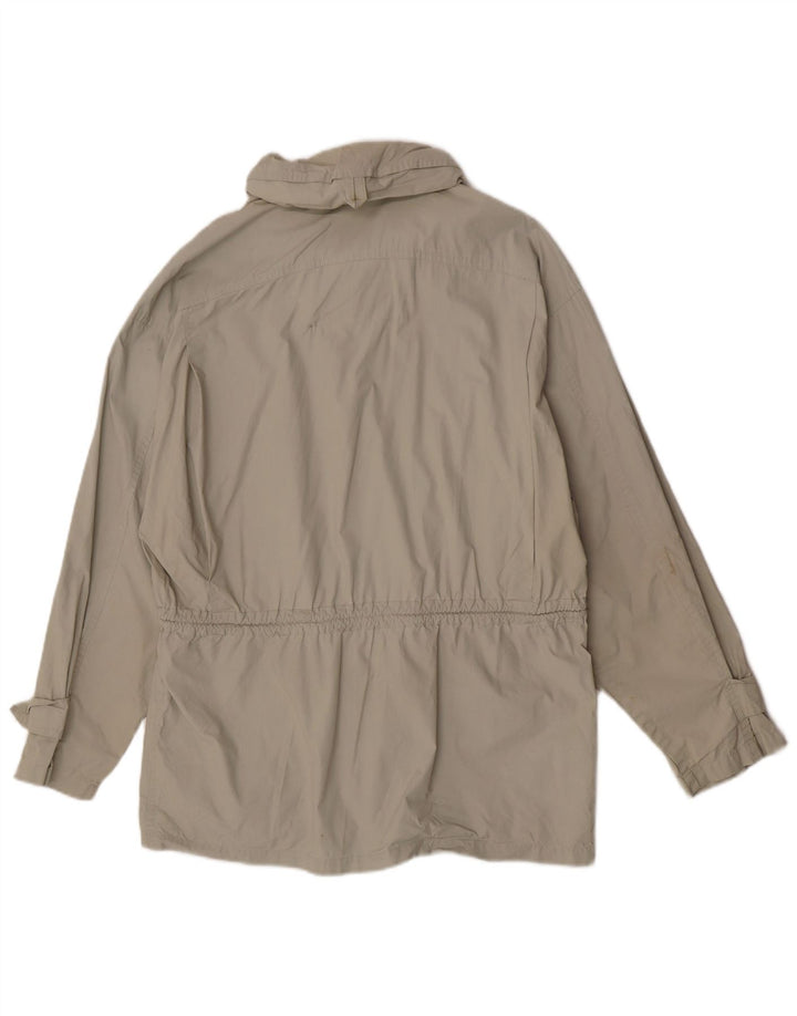 Giacca utilitaria vintage da uomo con cappuccio IT 48 Cotone grigio medio