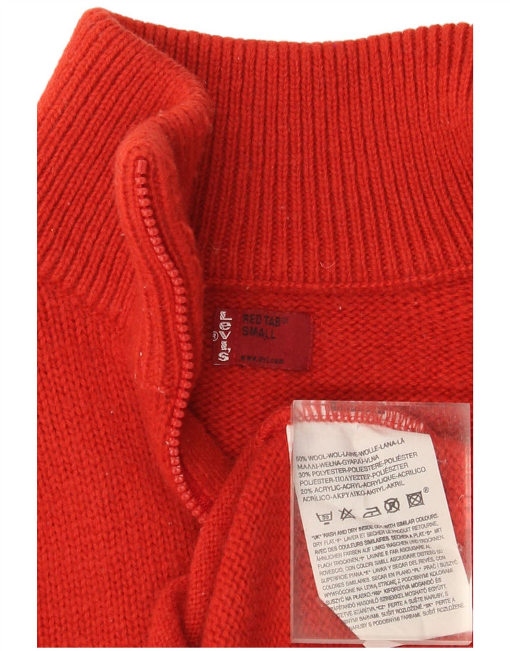 Maglione cardigan da uomo LEVI'S piccolo rosso in lana