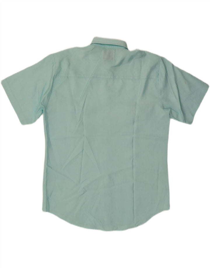 MIRAGE Mens Shirt Size 39/40 Medium Turquoise Polyester Vintage Mirage and Second-Hand Mirage from Messina Hembry 