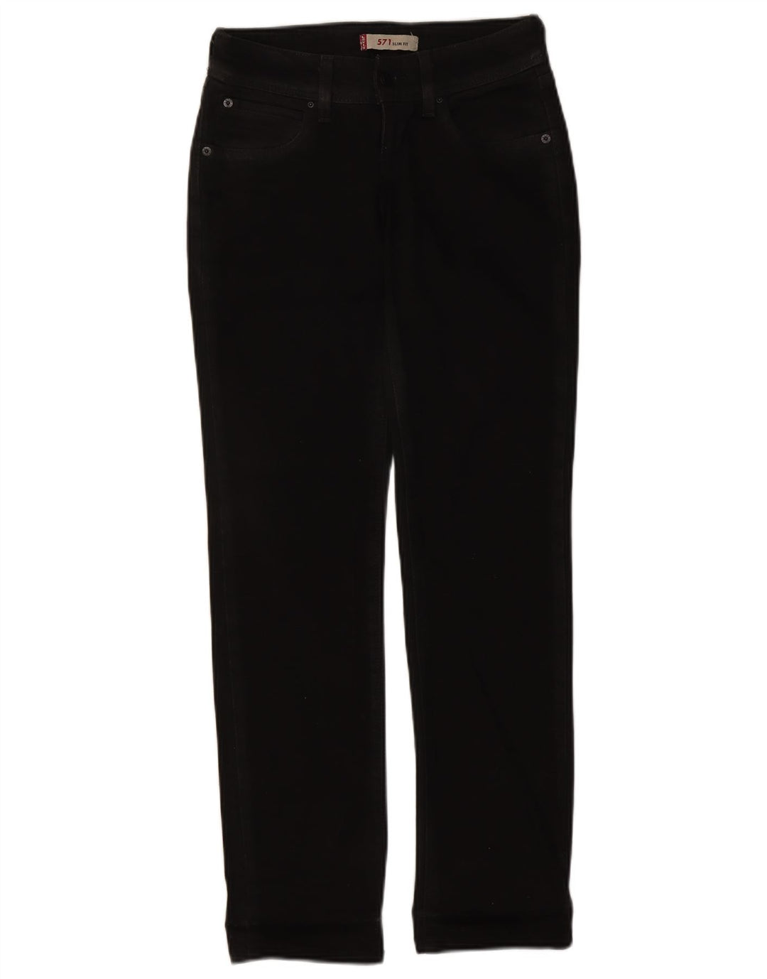 Jeans Levi's 571 Slim da donna W26 L30 cotone nero
