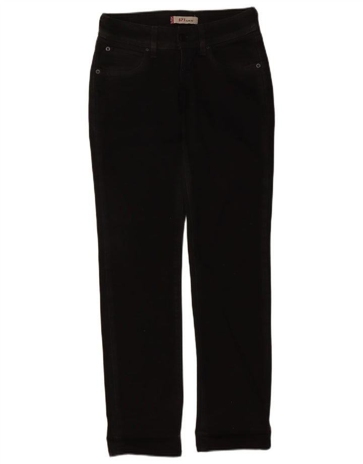 Jeans Levi's 571 Slim da donna W26 L30 cotone nero