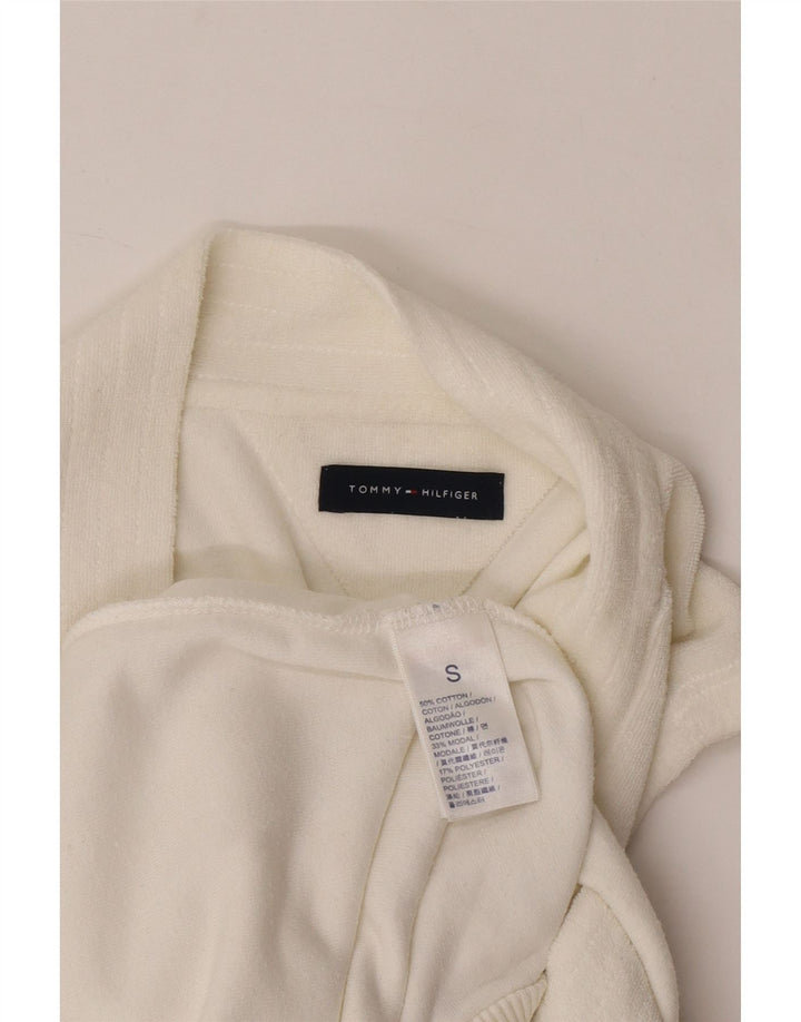 Tuta corta senza maniche da donna Tommy Hilfiger UK 10 Small Cotone bianco