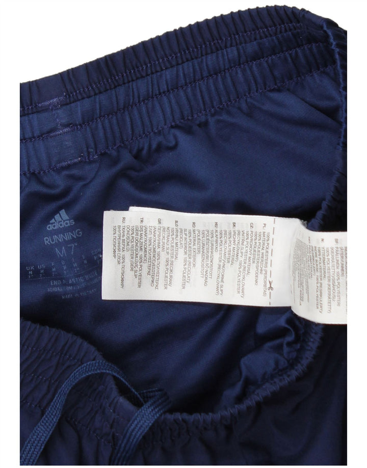 Pantaloncini sportivi da uomo Adidas medi in poliestere blu navy