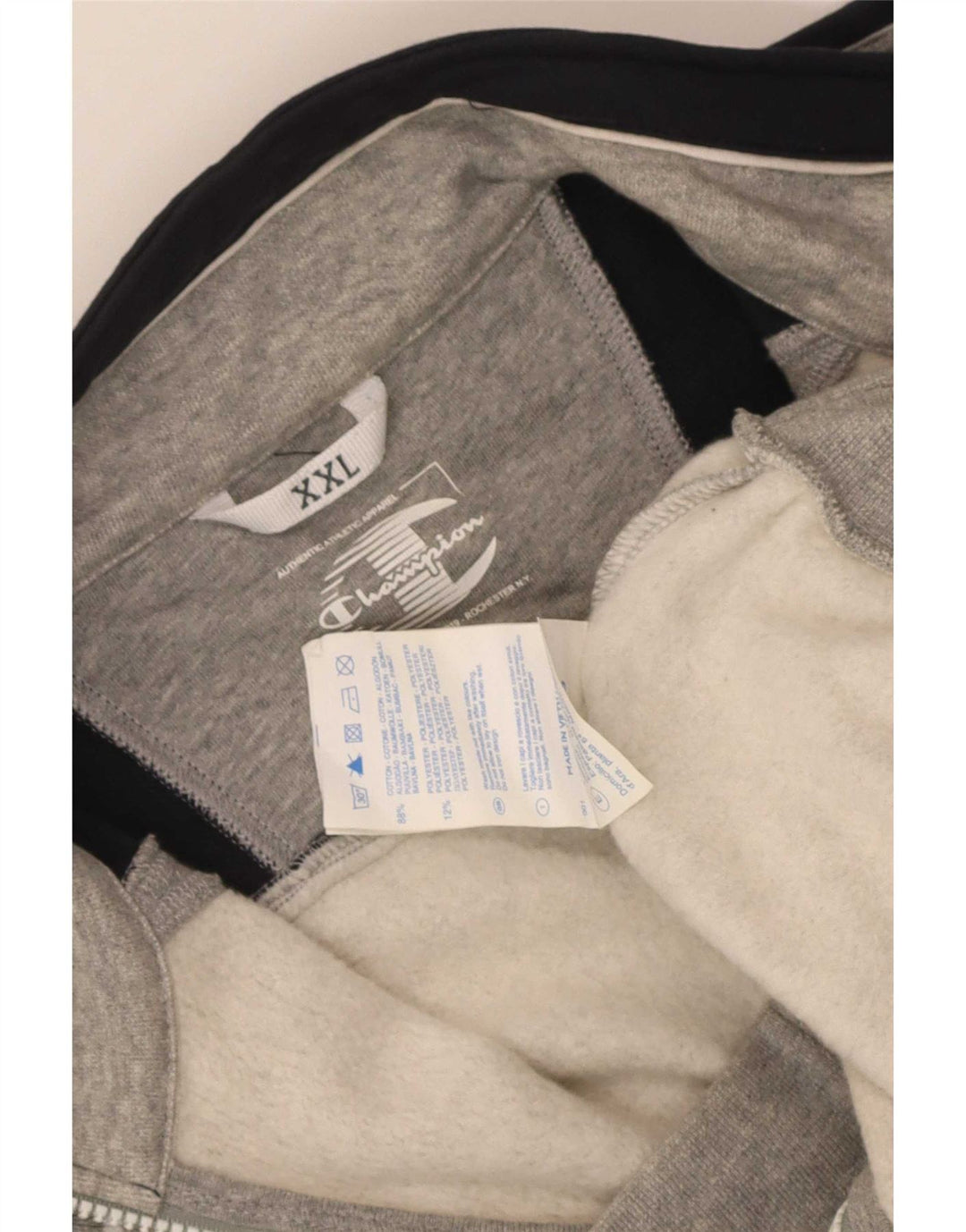 Giacca da tuta da uomo Champion 2XL Cotone color block grigio