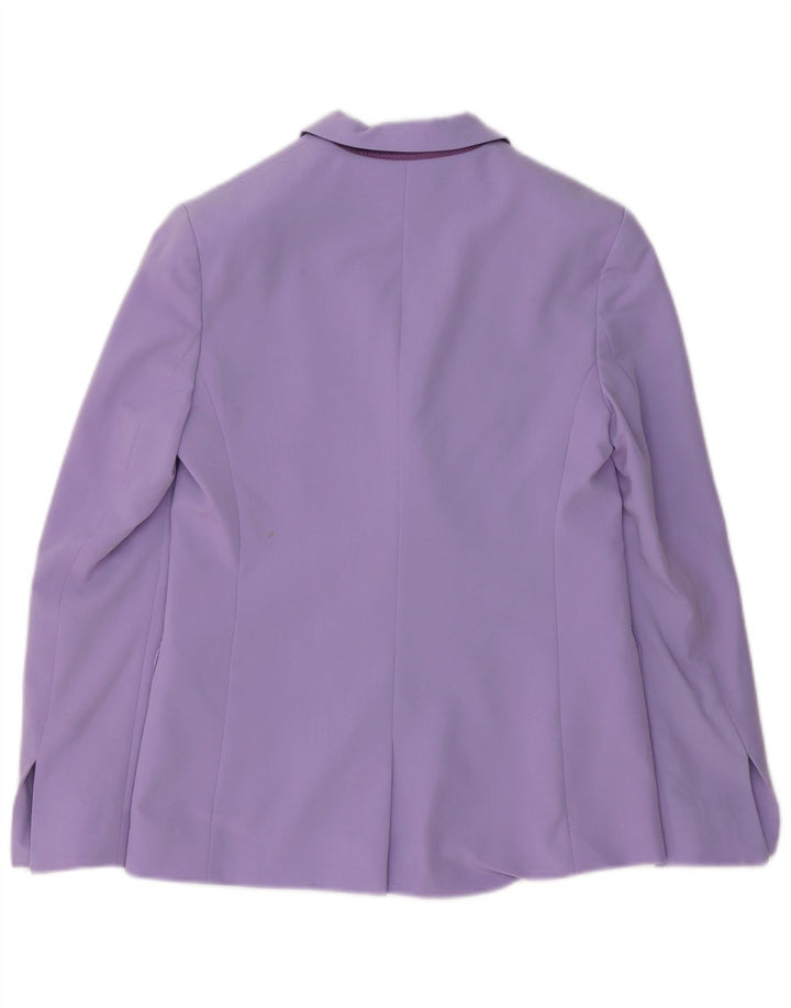 Giacca blazer doppiopetto da donna Topshop UK 8 piccola poliestere viola