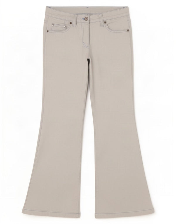 Jeans Svasati Bambina Benetton 7-8 Anni Medio W24 L24 Cotone Blu