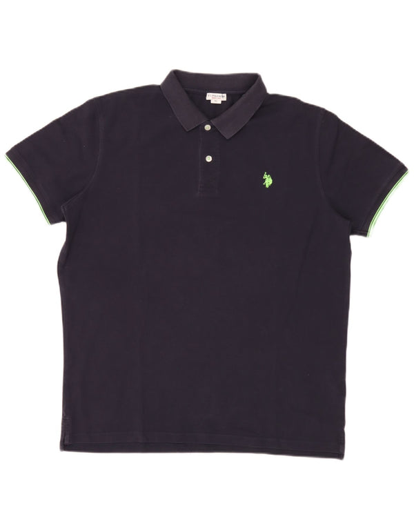 Polo Assn. Camicia da uomo XL in cotone blu navy