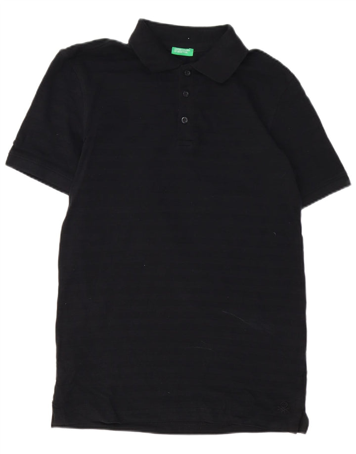 Polo Uomo BENETTON Piccola in Cotone Rigato Nero