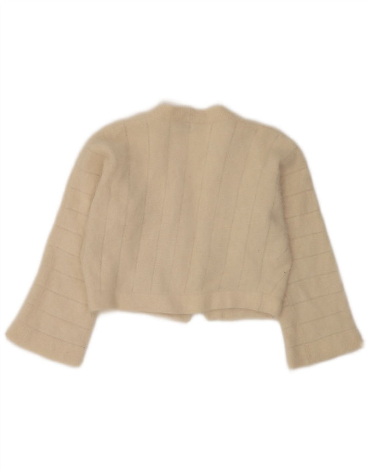 Luisa Spagnoli Maglia Bolero Aperto da Donna UK 14 Beige Medio
