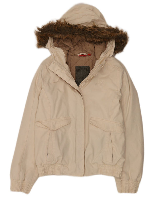 Giacca bomber con cappuccio da donna Puma UK 6 XS bianco sporco