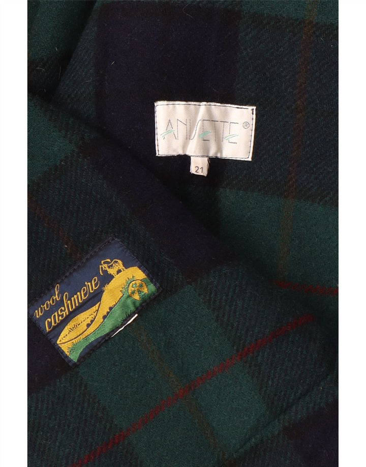 Soprabito vintage da donna UK 20 2XL in lana blu navy