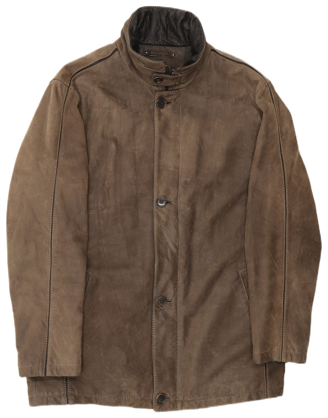 Cappotto in pelle da uomo Milestone IT 52 XL in pelle marrone