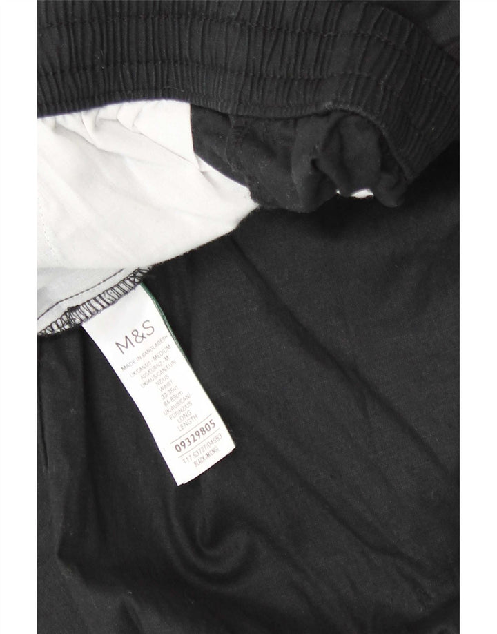 Pantaloni chino dritti da uomo Marks & Spencer medi W33 L31 lino nero