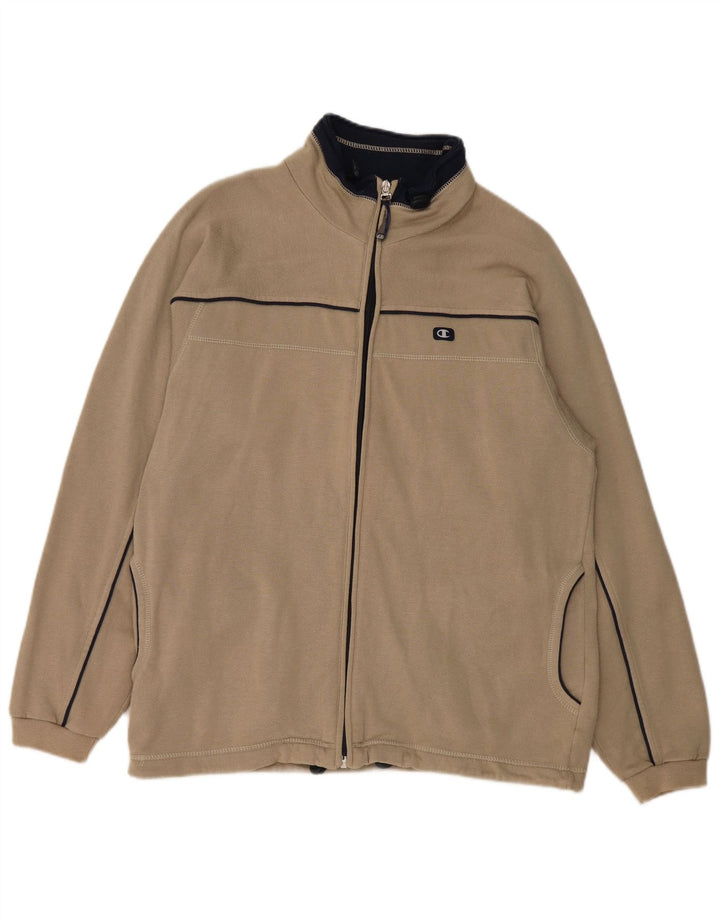 Giacca da tuta da uomo Champion in cotone beige medio
