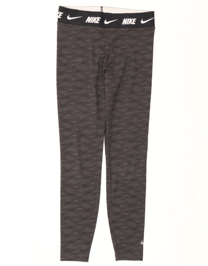 Leggings grafici Nike da donna attillati UK 12 color grigio medio
