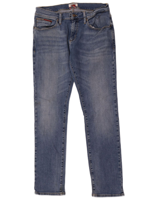 Tommy Hilfiger Uomo Scanton Slim Jeans W34 L32 Blu Cotone