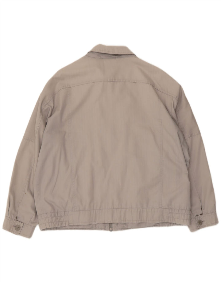 Giubbotto bomber da uomo vintage UK 40 grande poliestere grigio