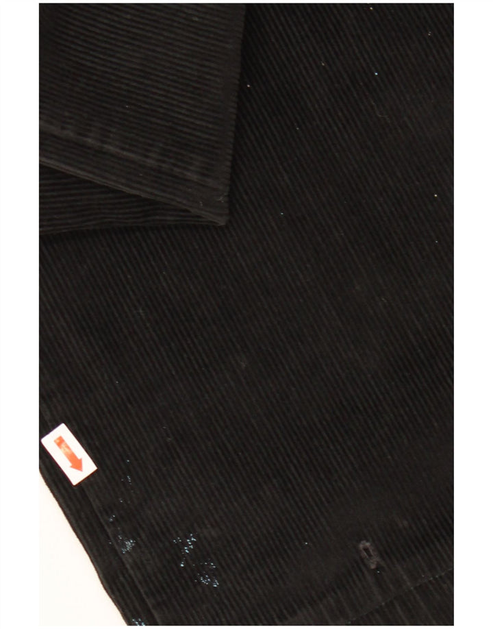 CONTE OF FLORENCE Pantaloni cropped da uomo in velluto a coste IT 50 Large W34 L25 Nero