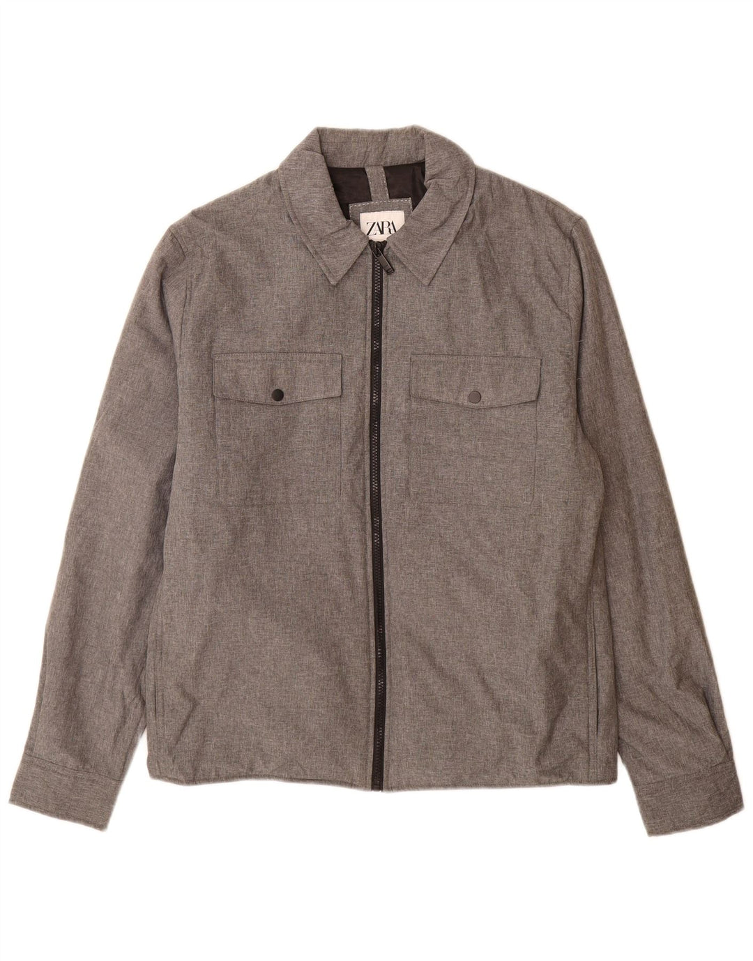 Giacca utility da uomo Zara UK 40 Large in poliestere grigio