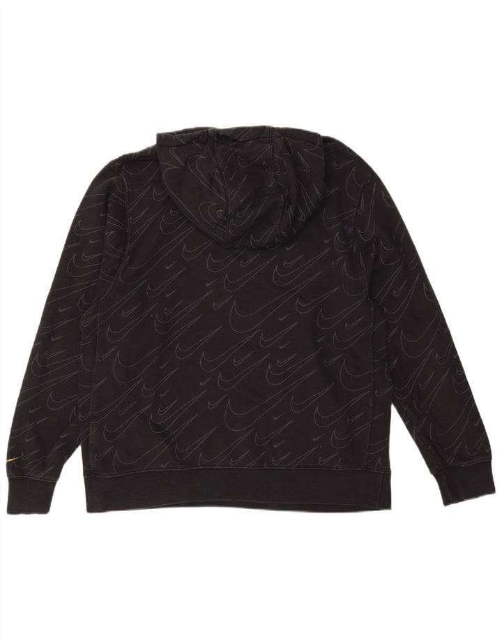 Felpa con cappuccio grafica Nike da uomo grande in cotone nero