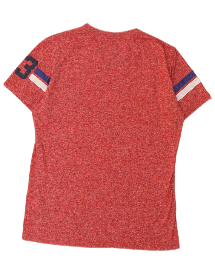 T-shirt grafica da uomo Superdry Top grande in cotone chiazzato rosso