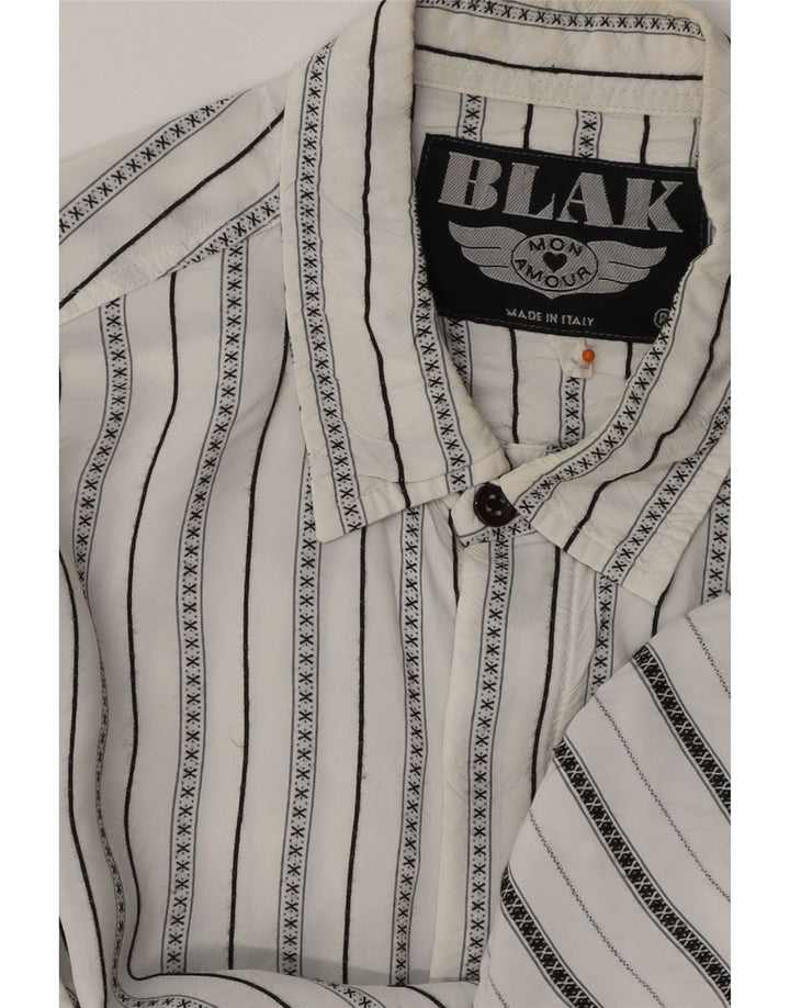 Camicia da uomo VINTAGE a righe bianche grandi