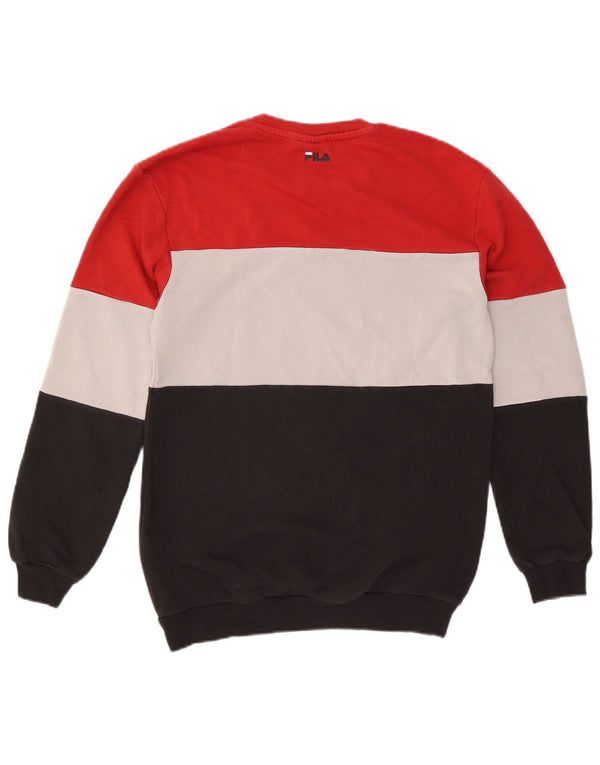 Felpa grafica da uomo Fila Jumper XS in cotone color block multicolore