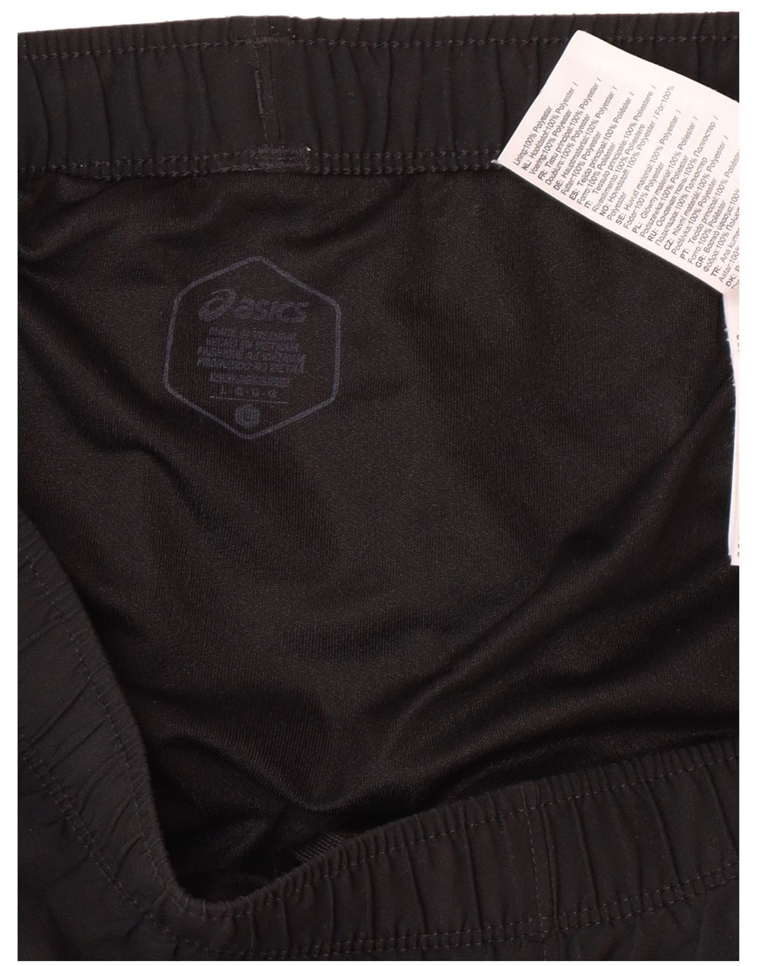 Pantaloncini sportivi ASICS da uomo grandi neri in poliestere