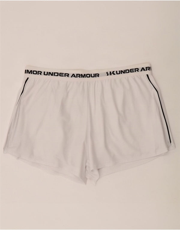 Pantaloncini sportivi grafici da donna Under Armour UK 20 2XL poliestere bianco