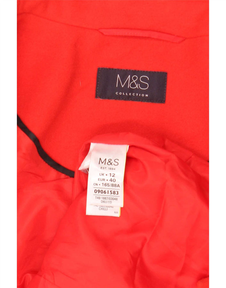 Soprabito da donna Marks & Spencer UK 12 poliestere rosso medio