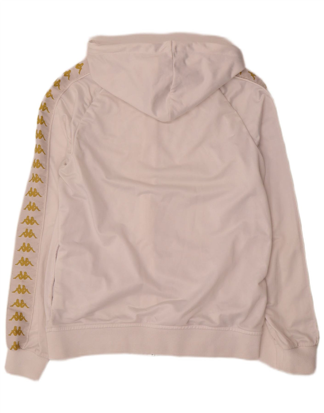 Maglione con cappuccio e zip grafica da uomo Kappa grande bianco in poliestere