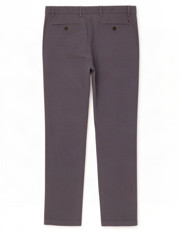 Pantaloni chino slim da uomo Tommy Hilfiger W34 L32 grigio geometrico