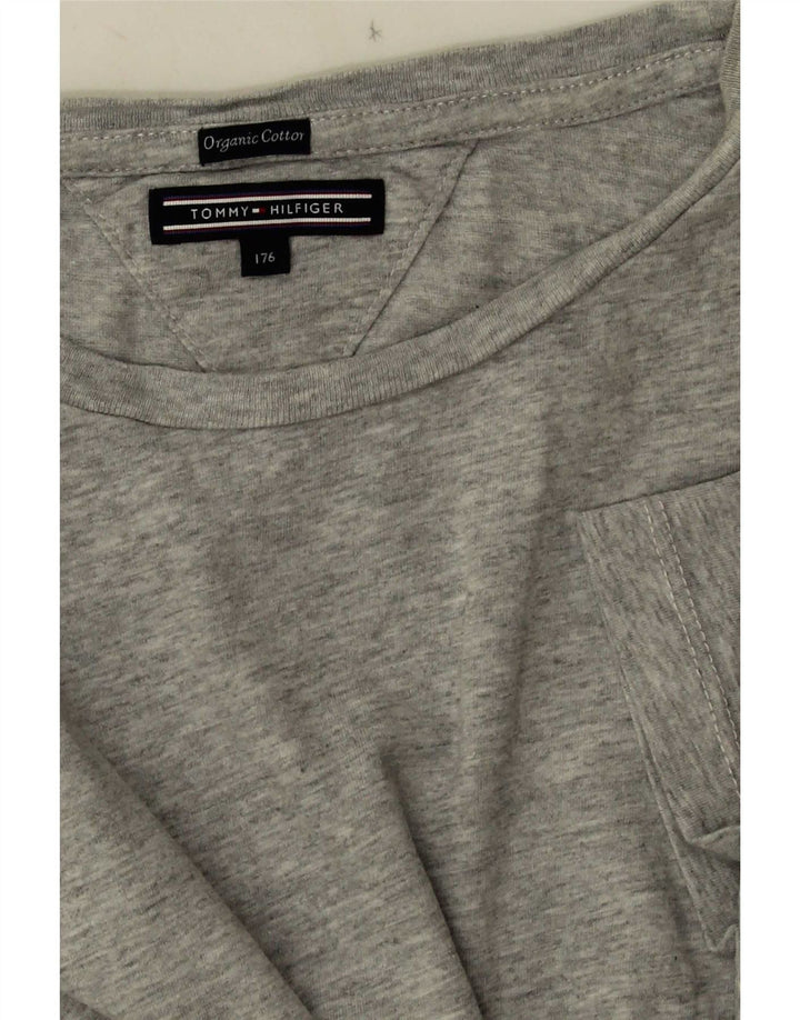 T-shirt da ragazzo Tommy Hilfiger Top 15-16 anni grigio chiazzato