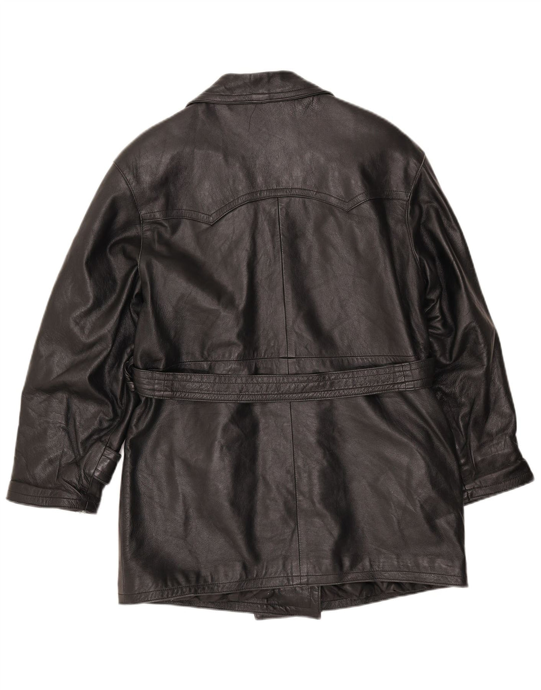 Cappotto da donna LAVORAZIONE ARTIGIANA UK 12 Medio in pelle nera