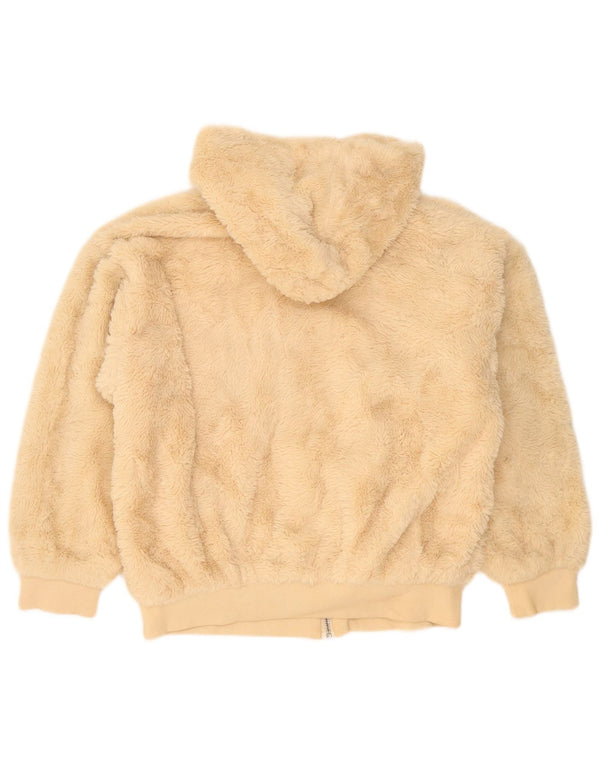 Topshop Giacca in pile oversize con cappuccio da donna con orsacchiotto UK 10 piccola Beige