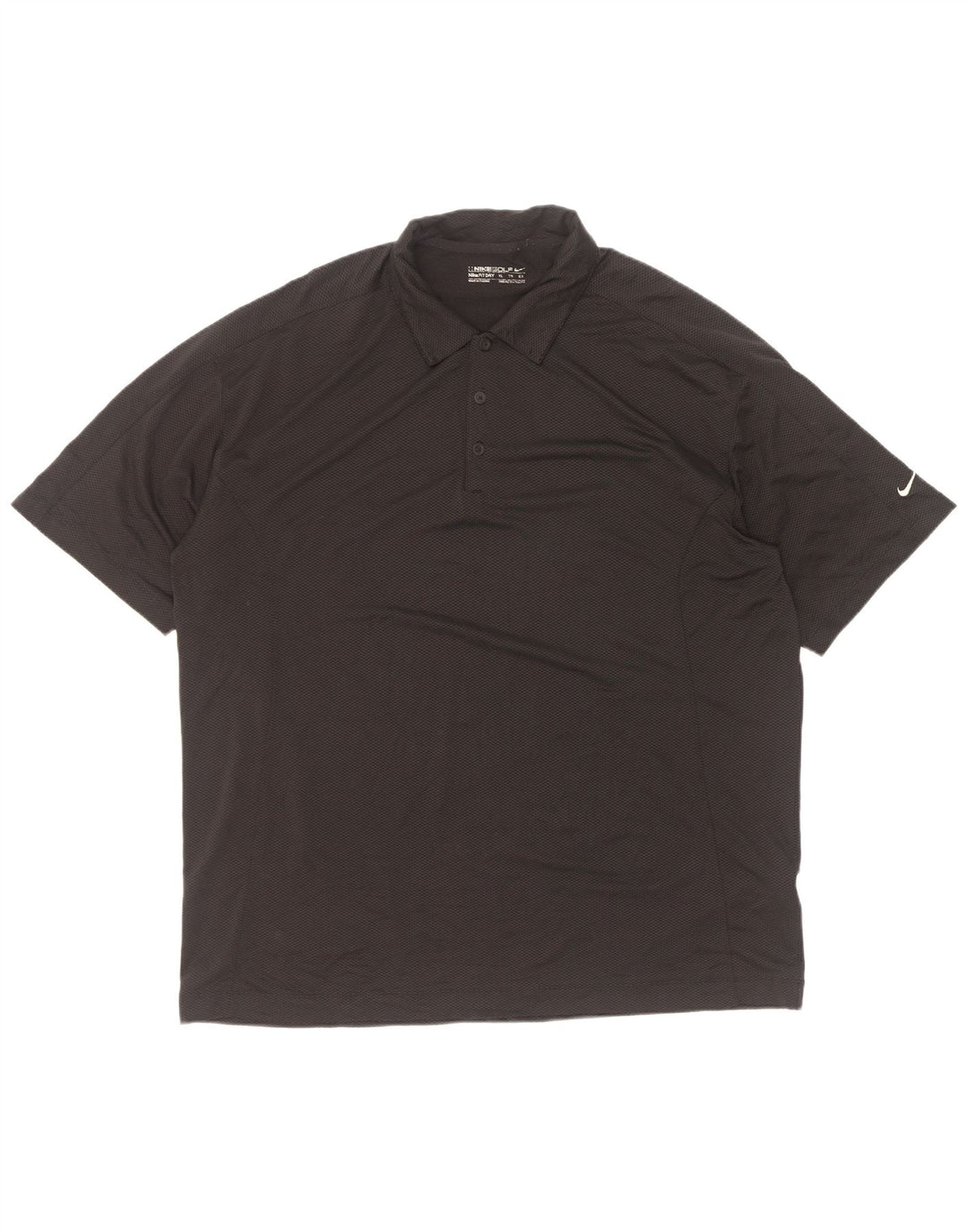 Polo da golf da uomo Nike XL nera in poliestere