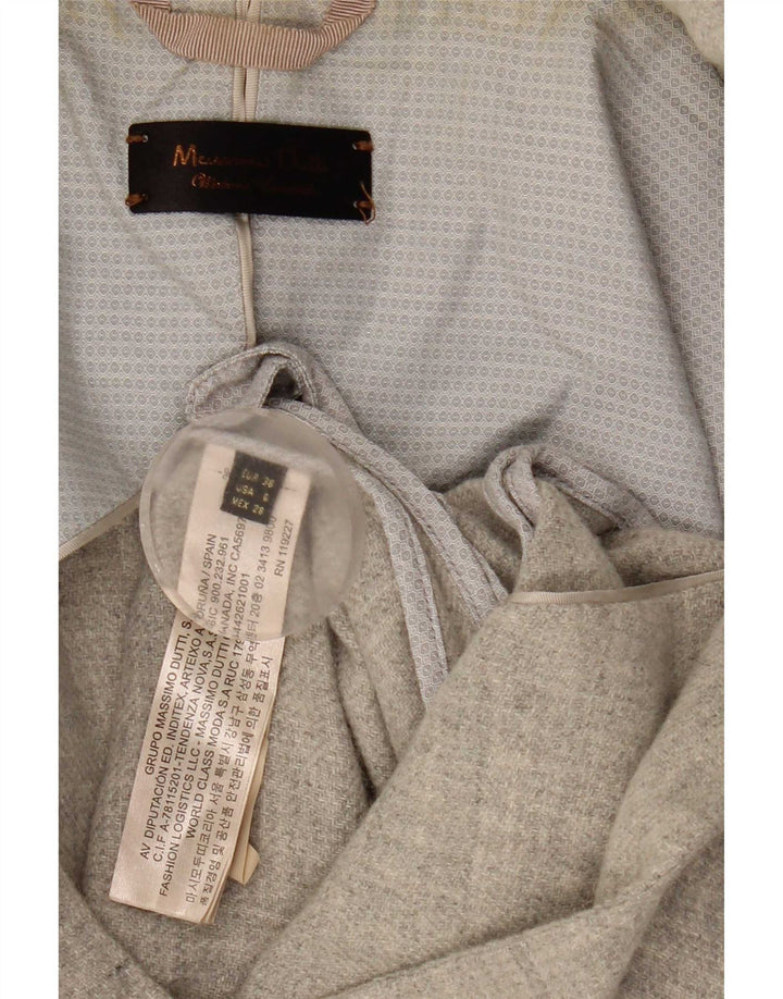 Giacca blazer da donna a 1 bottone Massimo Dutti EU 38 piccola lana grigia