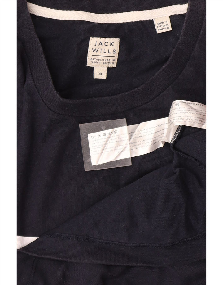 T-shirt da uomo Jack Wills Top XL in cotone blu navy
