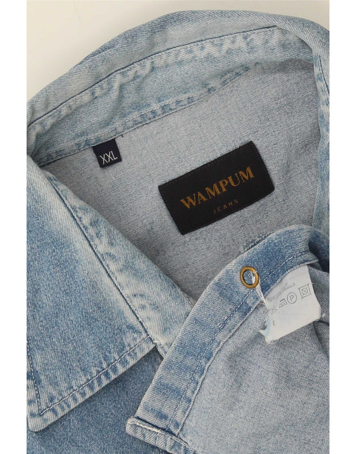 Camicia in denim da uomo Wampum 2XL cotone blu