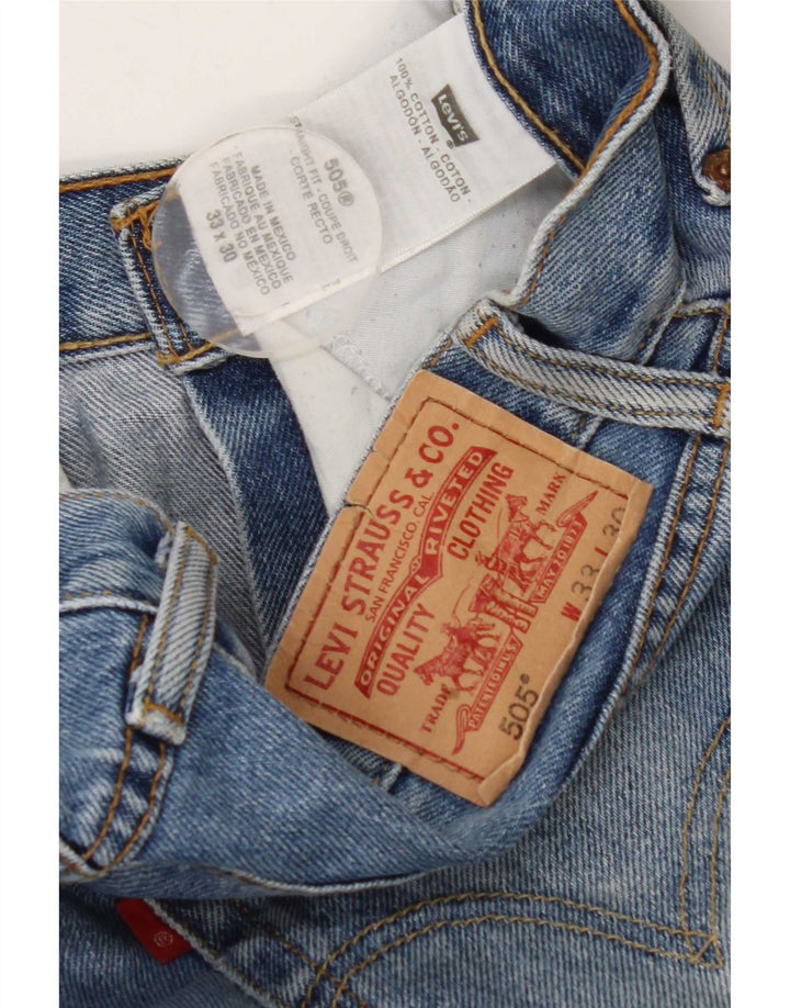 Levi's Uomo 505 Jeans dritti W33 L30 Cotone Blu