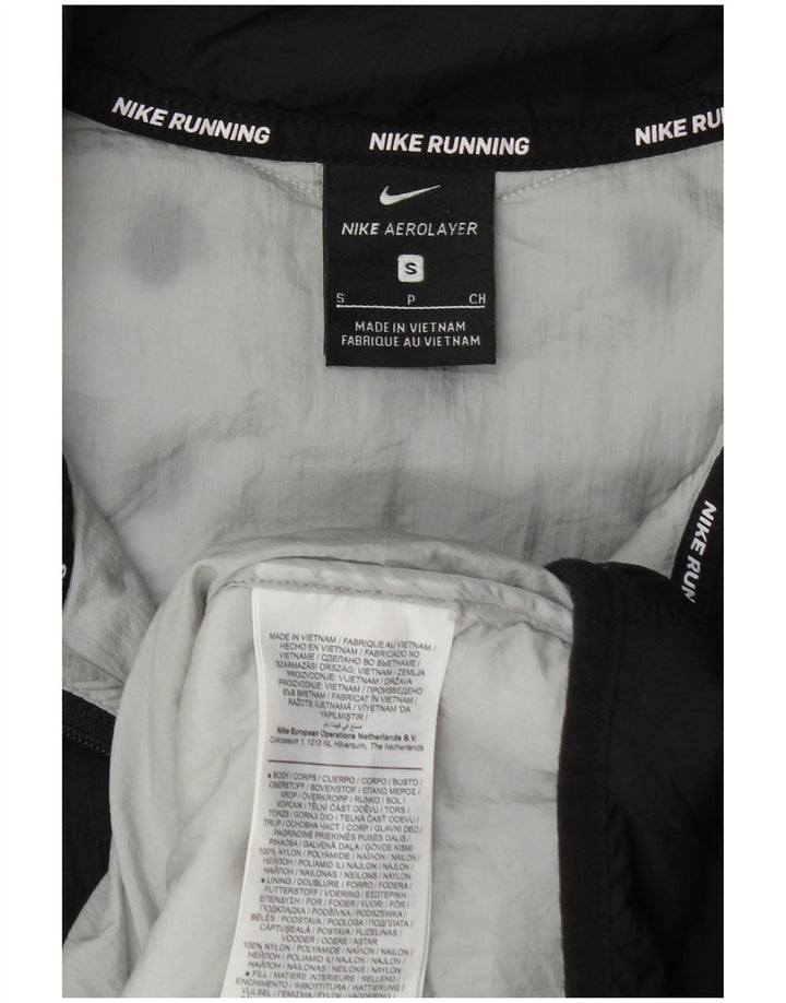 Giacca imbottita con cappuccio da corsa Nike da donna UK 10 piccola in nylon nero