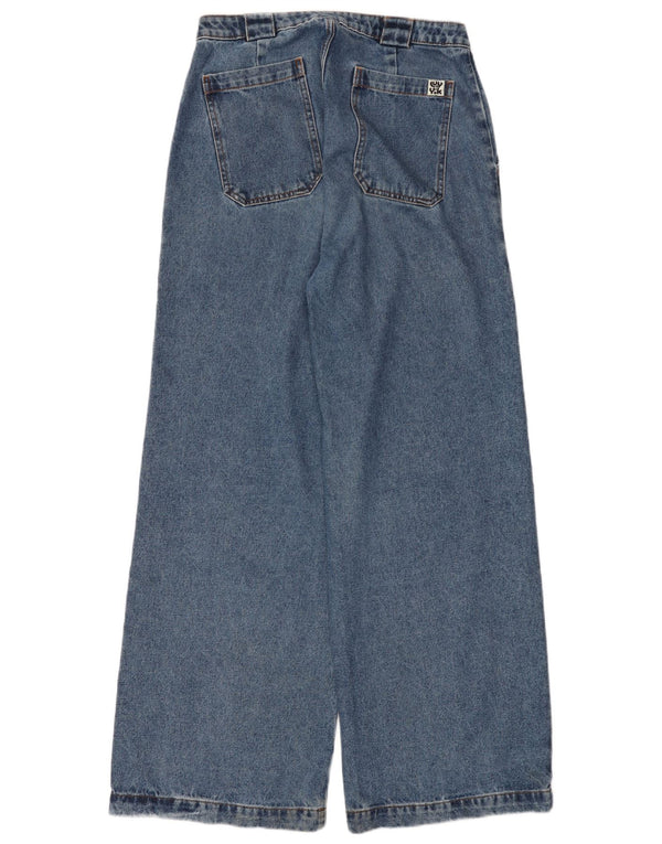 Jeans da donna a gamba larga a vita alta Lucy & Yak W30 L31 cotone blu