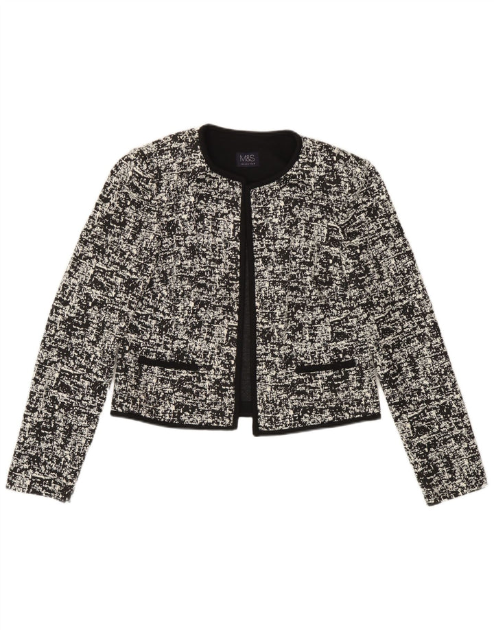 Maglione Bolero da donna Marks & Spencer UK 10 piccolo nero geometrico