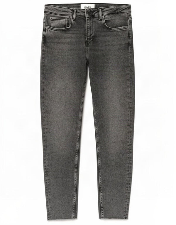 Jeans skinny da donna Zara EU 40 medio W30 L27 cotone grigio