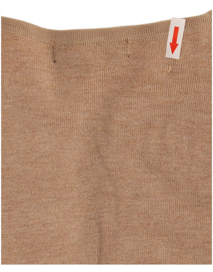 Maglione cardigan da donna Marks & Spencer UK 12 Viscosa beige medio