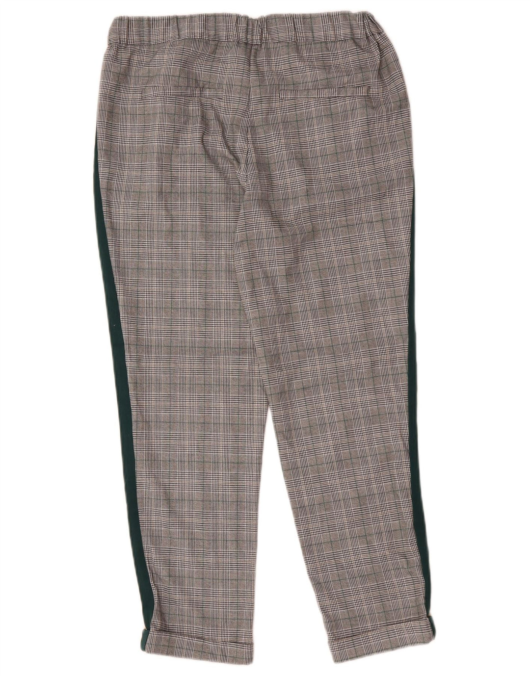 Pantaloni corti dritti da donna Zara medi W28 L25 poliestere a quadri grigi