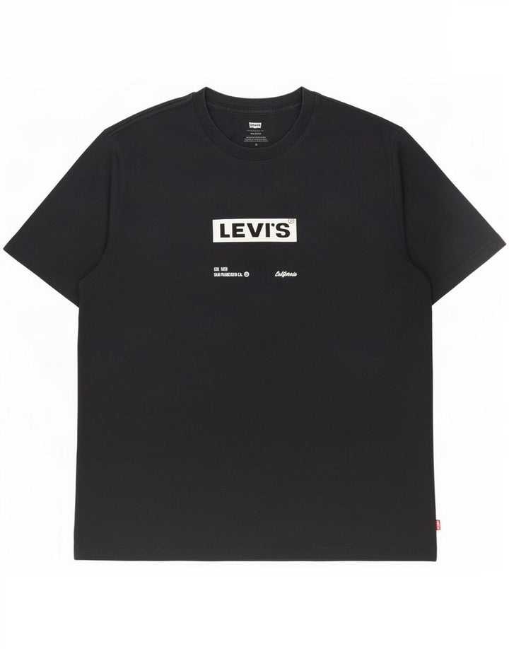 T-shirt grafica da uomo Levi's Top in cotone nero medio