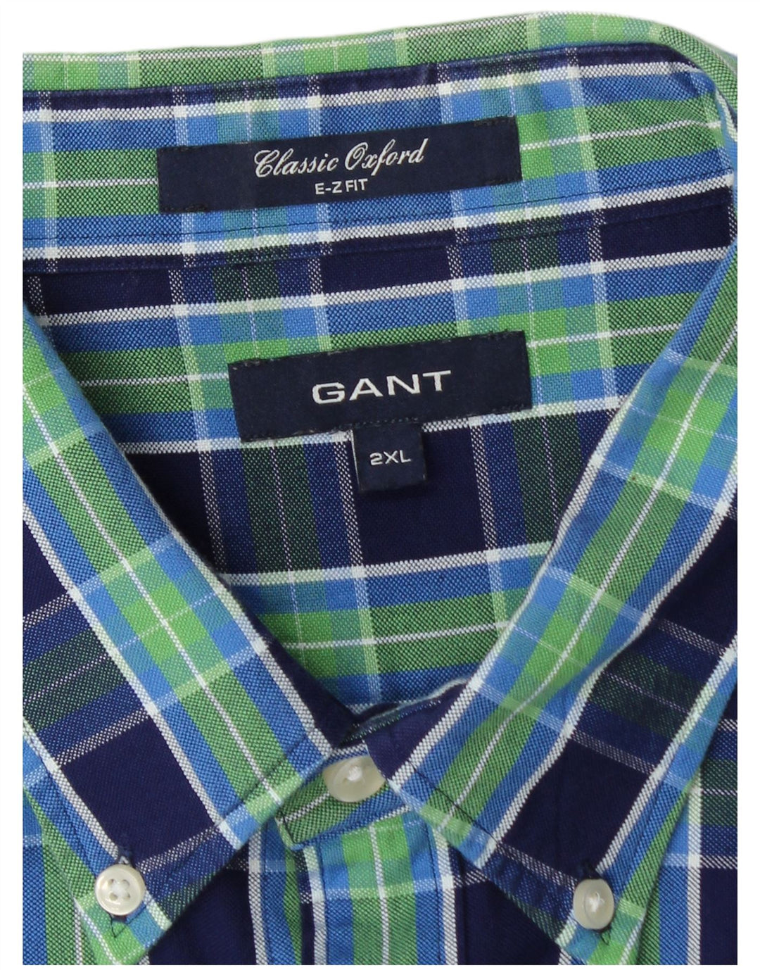 GANT Camicia da uomo EZ Fit Classic Fit 2XL Cotone a quadri blu navy