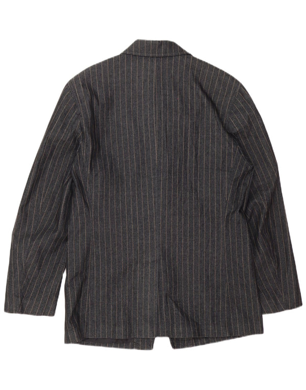 Giacca blazer da uomo Zara UK 38 Cotone a righe grigio medio