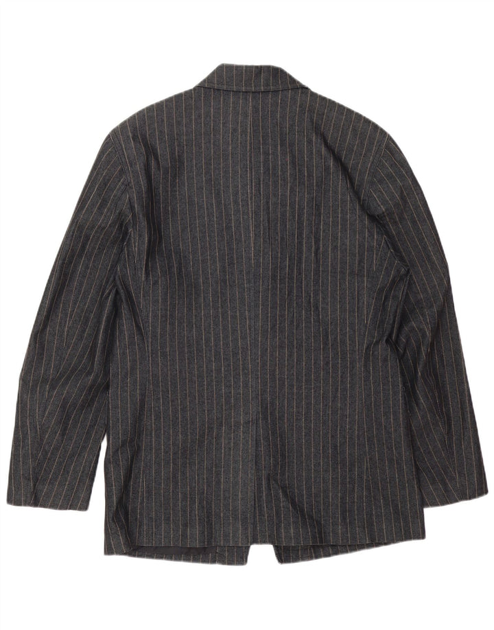 Giacca blazer da uomo Zara UK 38 Cotone a righe grigio medio